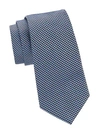 Emporio Armani Men's Textured Solid Silk-blend Tie In Black