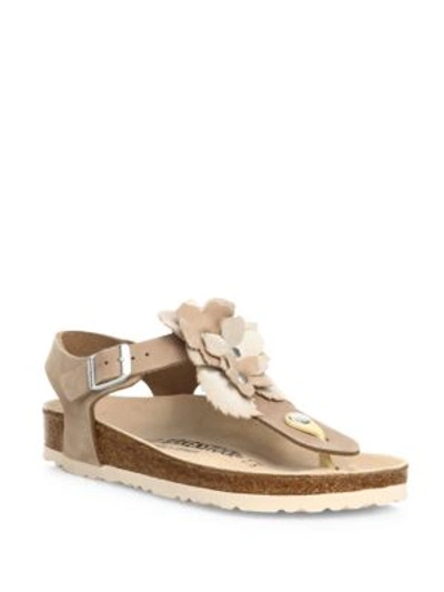 Birkenstock Kairo Lux Flowers Nubuck Sandals In Nude | ModeSens