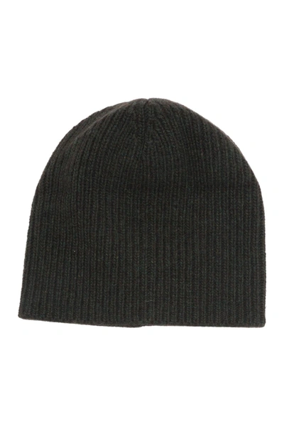 Portolano Cashmere Ribbed Beanie In Grn Mmenag