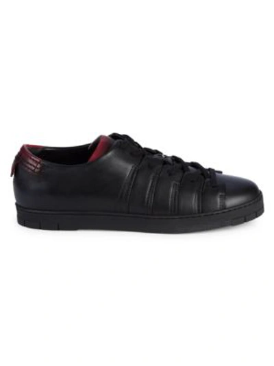 Corthay Leather Low-top Sneakers In Black