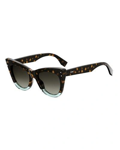 Fendi Two-tone Acetate Cat-eye Sunglasses