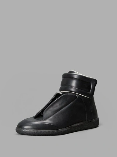 Maison Margiela Future Soft Leather High Top Sneakers In Black