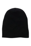 Portolano Ribbed Cashmere Beanie In Black