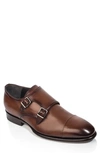 To Boot New York Goddrey Leather Double Monk-strap Loafers In Mogano