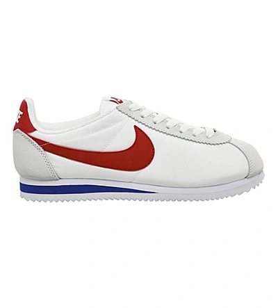 Nike Cortez Suede And Nylon Trainers In White Red Blue | ModeSens