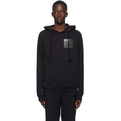 Maison Margiela Chest Patched Hoodie In Black