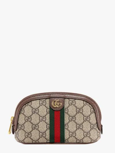Gucci Ophidia Gg Wash Bag In Brown