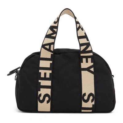 Stella Mccartney Medium Boston Eco Nylon Crossbody Bag In Black