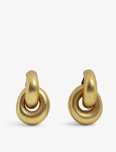 Monies Havana Gold Foil-covered Ebony Earrings