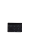 Mcm Men's Signature Visetos Mini Card Case In Black