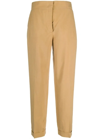 Ferragamo Straight-leg Trousers In Beige