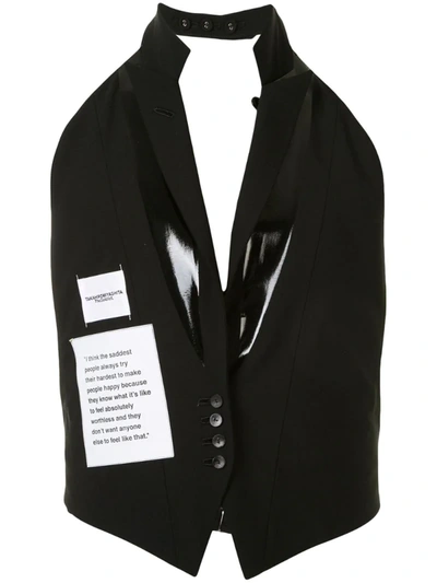 Takahiromiyashita The Soloist Layered Waistcoat Oversized T-shirt In Black