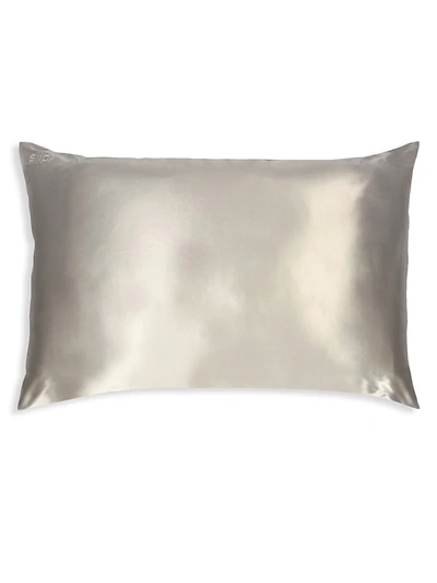 Slip Silk Pillowcase In Silver