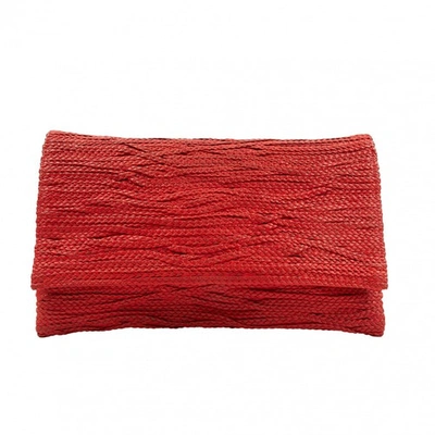 Pre-owned Jay Ahr Leather Clutch Bag In Red