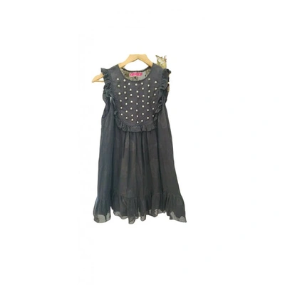 Pre-owned Manoush Anthracite Silk Dress