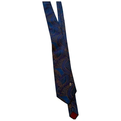 Pre-owned Courrèges Silk Tie In Blue