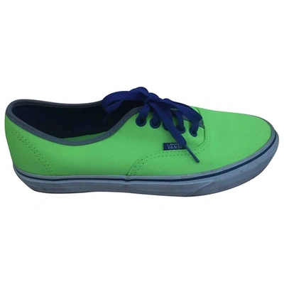 Pre-owned Vans Cloth Low Trainers In Green