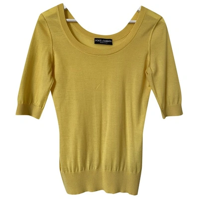 Pre-owned Dolce & Gabbana Cashmere Jumper In Yellow