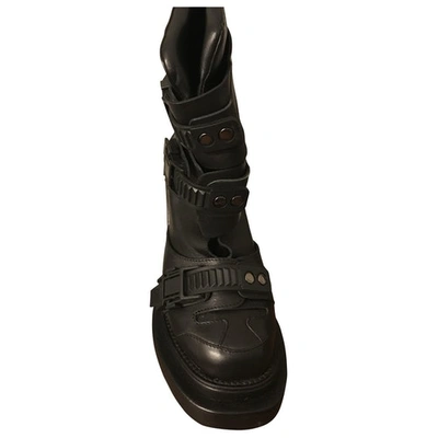 Pre-owned Ktz Leather Boots In Black