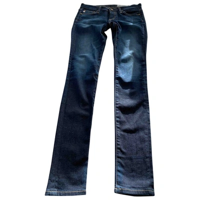 Pre-owned Ag Slim Trousers In Blue
