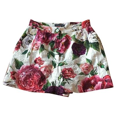 Pre-owned Dolce & Gabbana White Viscose Shorts
