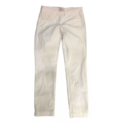 Pre-owned Peuterey Straight Pants In White