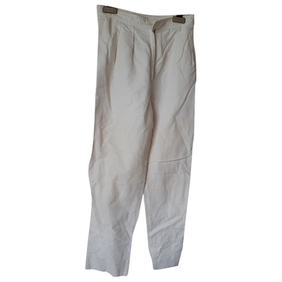 Pre-owned Courrèges Trousers In Beige