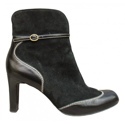 Pre-owned Charles Jourdan Ankle Boots In Black