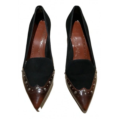 Pre-owned Tory Burch Leather Heels In Black
