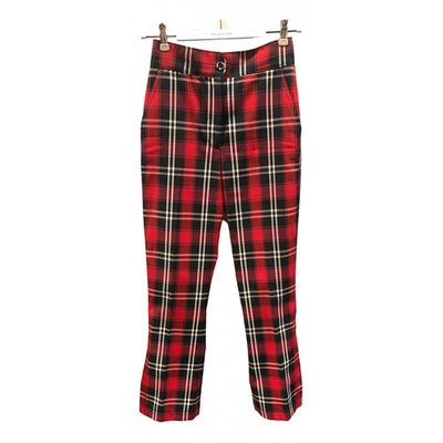 Pre-owned Msgm Large Pants In Red