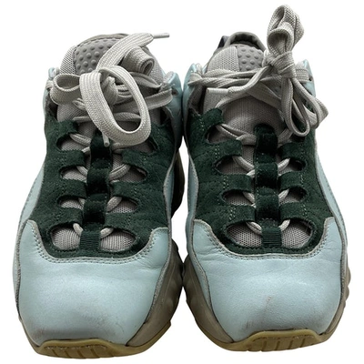 Pre-owned Acne Studios Manhattan Leather Trainers In Green