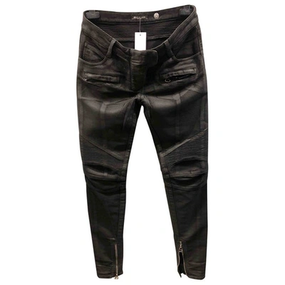 Pre-owned Balmain Slim Pants In Black