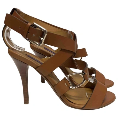 Pre-owned Ralph Lauren Brown Leather Sandals