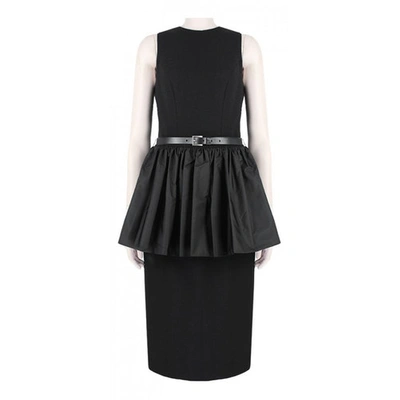 Pre-owned Michael Kors Wool Mid-length Dress In Black