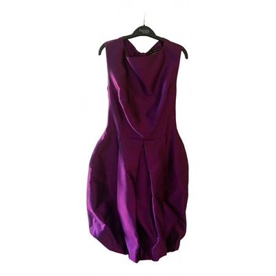 Pre-owned Dsquared2 Silk Mid-length Dress In Purple