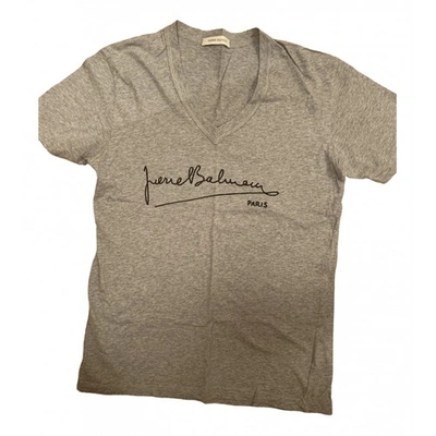 Pre-owned Pierre Balmain Grey Cotton T-shirt