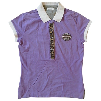Pre-owned Pinko Purple Cotton Top