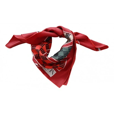 Pre-owned Lanvin Silk Handkerchief In Red