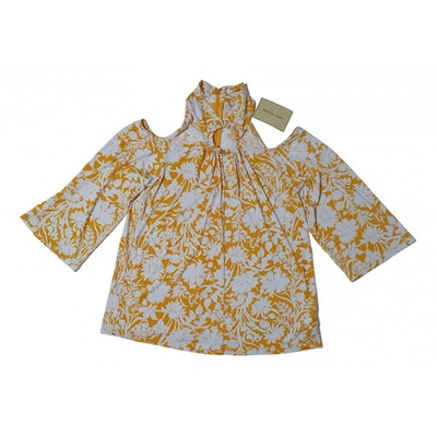 Pre-owned Michael Kors Yellow Polyester Top