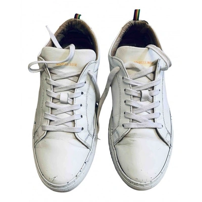 Pre-owned Manuel Ritz Leather Low Trainers In White