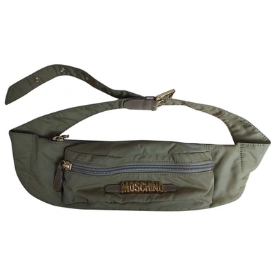 Pre-owned Moschino Clutch Bag In Khaki