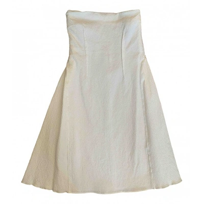 Pre-owned Hache Mid-length Dress In White