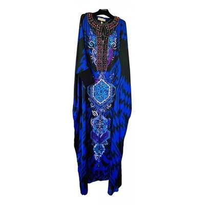 Pre-owned Emilio Pucci Silk Maxi Dress In Blue
