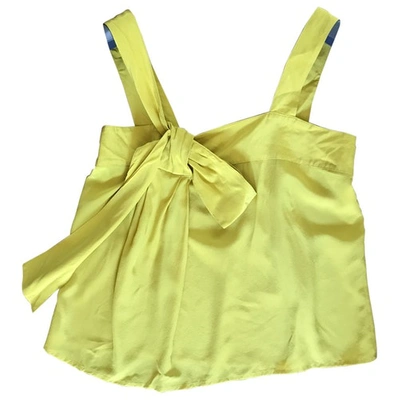Pre-owned Semicouture Silk Camisole In Yellow