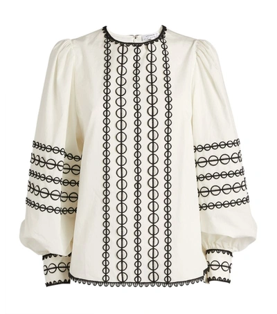 Andrew Gn Embroidered Peasant Blouse