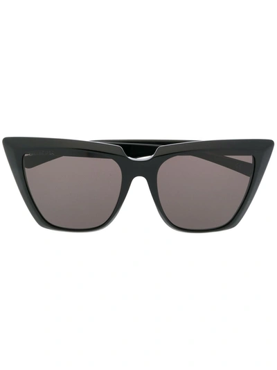 Balenciaga Tip Cat Sunglasses In Black