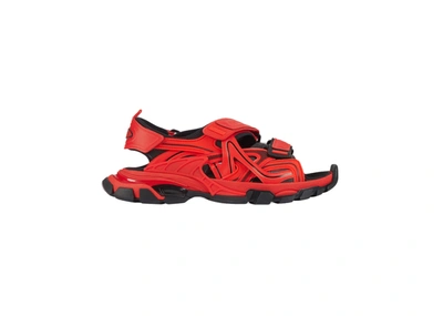 Pre-owned Balenciaga  Track Sandal Red In Red/black