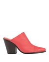 Golden Goose Mules In Red