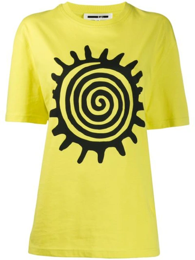 Mcq By Alexander Mcqueen Printed Cotton-jersey T-shirt In Yellow