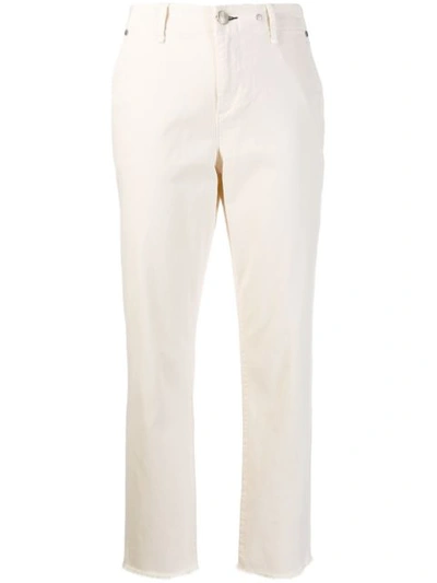 Rag & Bone Cropped Cotton-blend Twill Tapered Pants In Neutrals